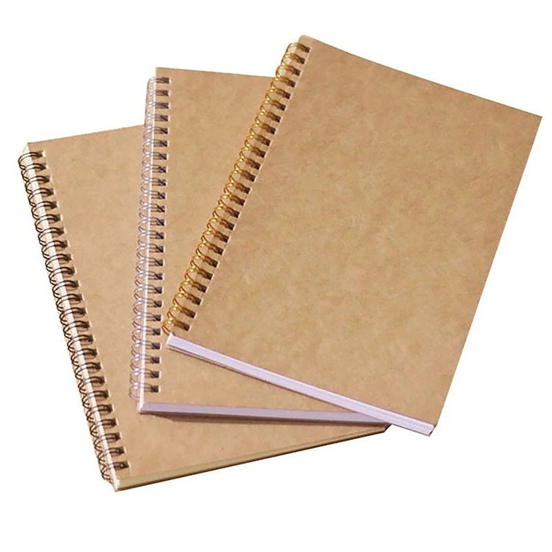 สมุดบันทึกปกคราฟท์เกลียวเป็นมิตรกับสิ่งแวดล้อม A5